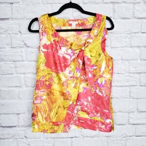 J. Crew Impressionist Floral Silk Cami Tank Top Size 4 Style 26996